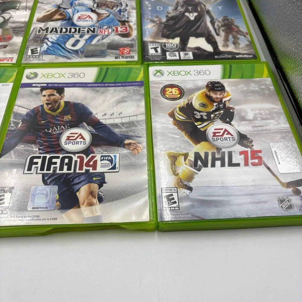 Microsoft Xbox 360 Video Game Lot 12 Games Halo COD NCAA Football 13 Good Bundle